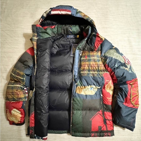 Polo Ralph Lauren Water Repellent Quilted Americana Flag Patchwork Down Jacket😳 - Picture 5 of 16